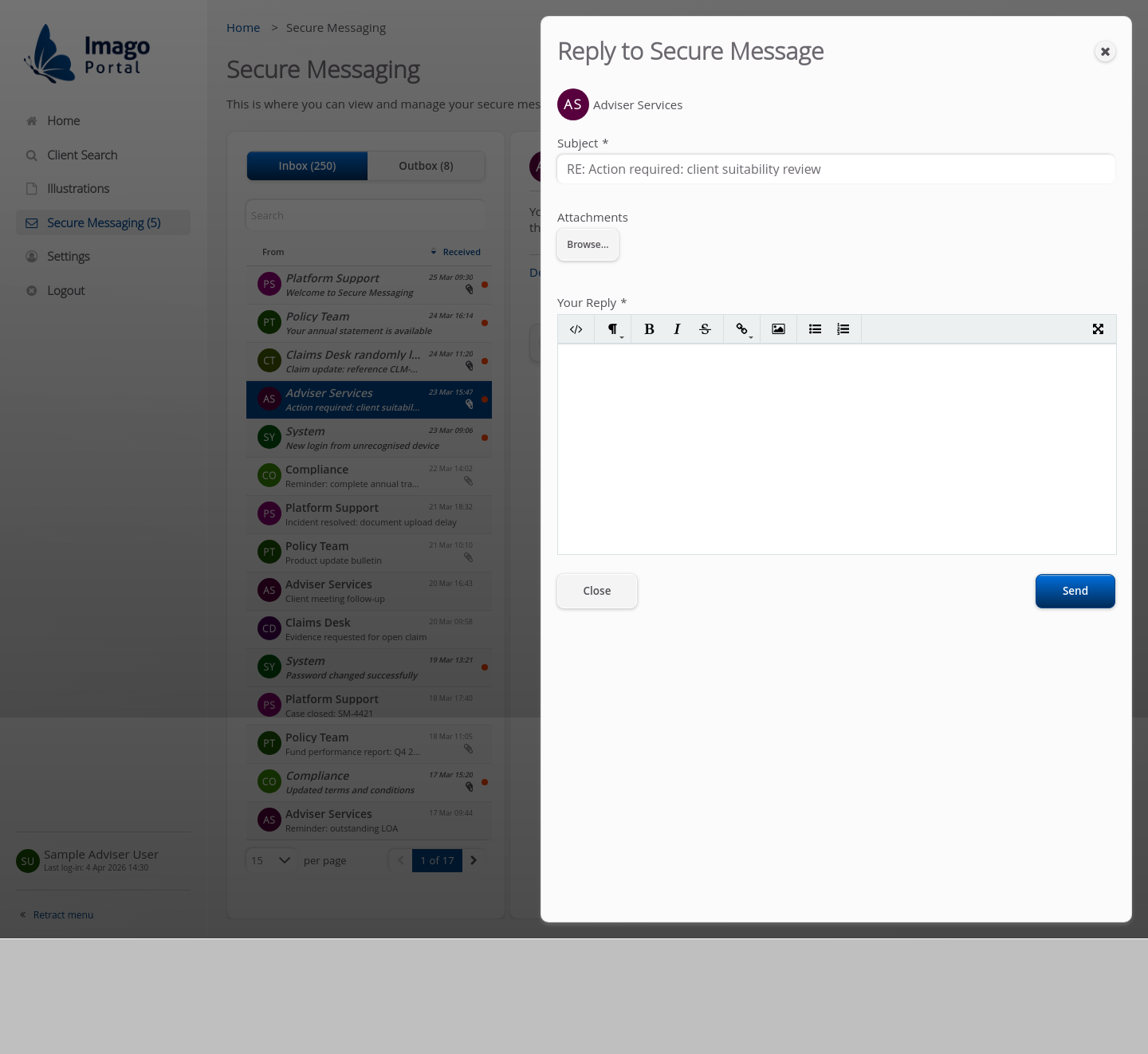 SecureMessaging > 05 Reply Dialog